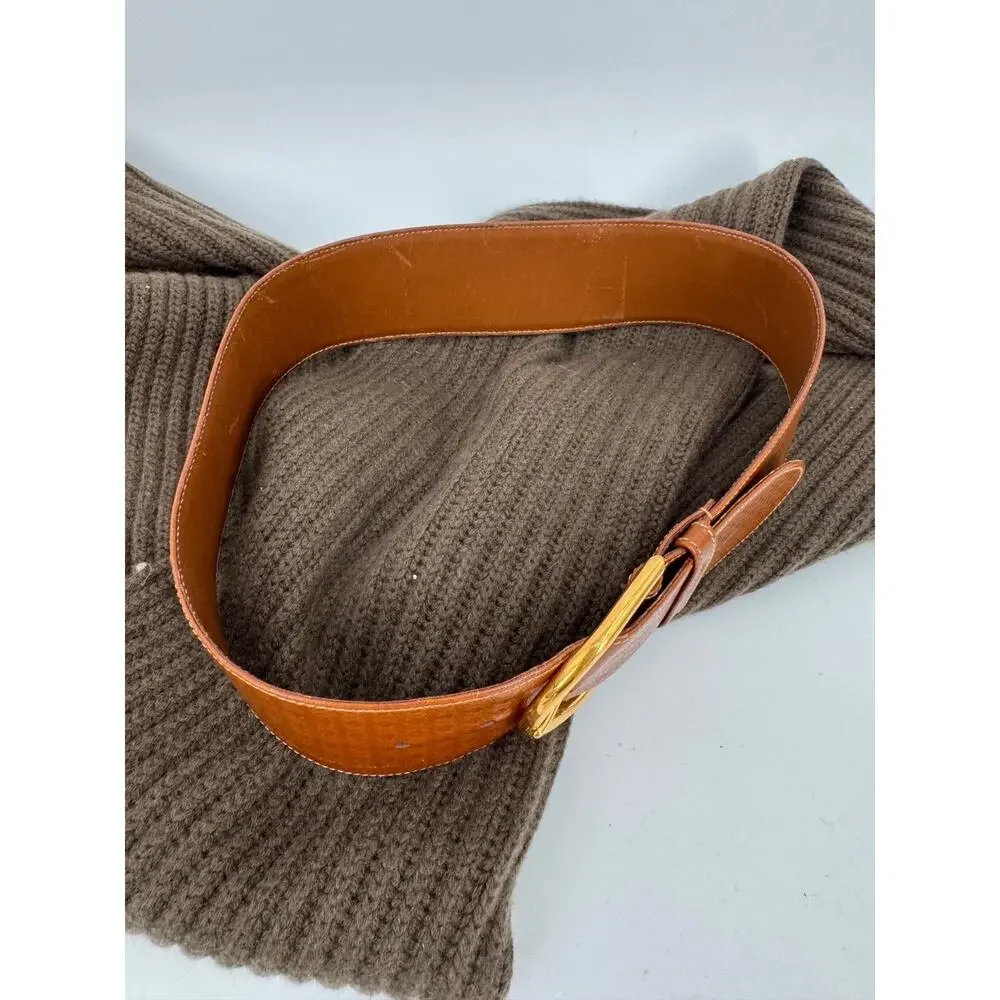 Authentic Vintage Gucci Leather Womens embossed GG belt Made in Italy 70cm/28